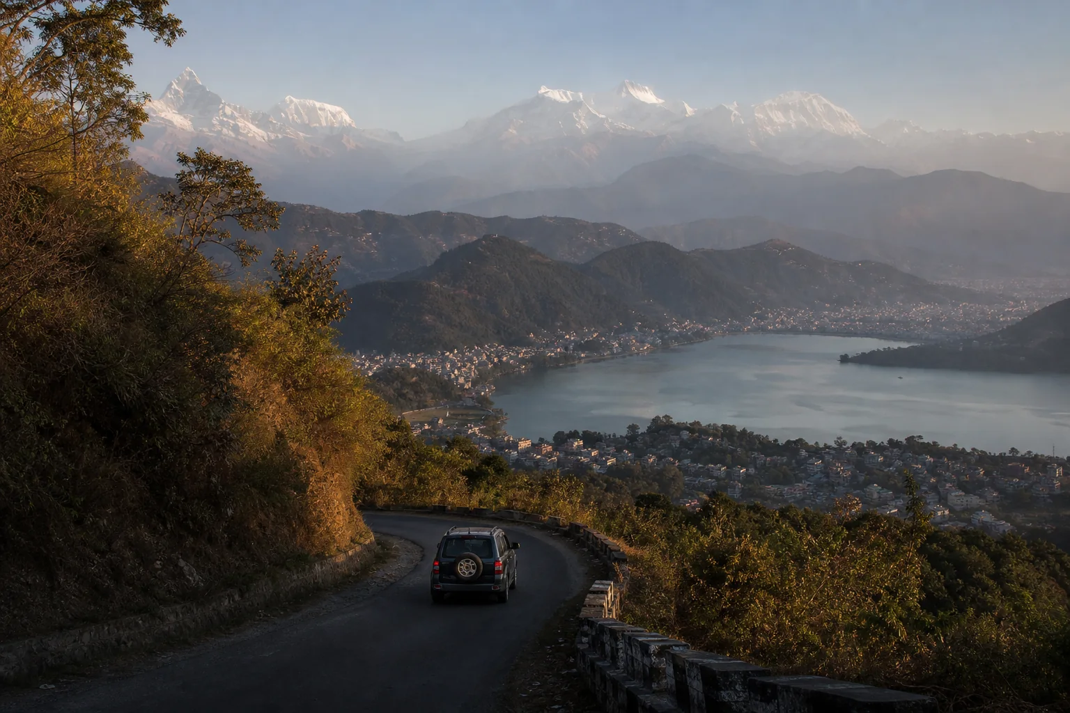 Illustrative route view for Gorakhpur to Pokhara
